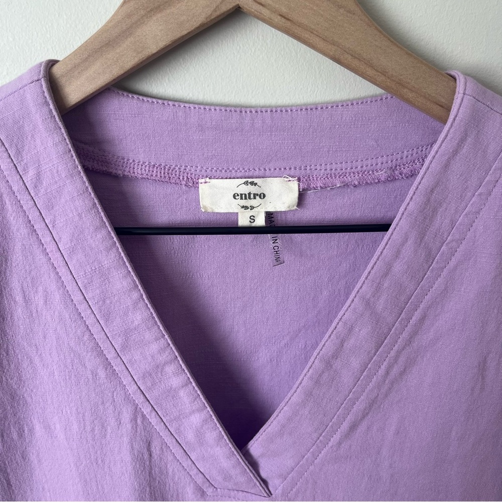 entro Lavender V-Neck Ruffle Dress - Picture 3 of 3